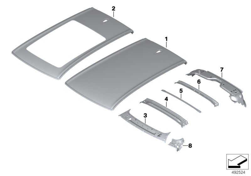 BMW 41008497678 REAR WINDOW FRAME