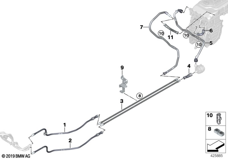 BMW 17127616042 Line Clip, Double