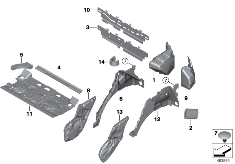 BMW 51477315321 Absorber, Side Panel