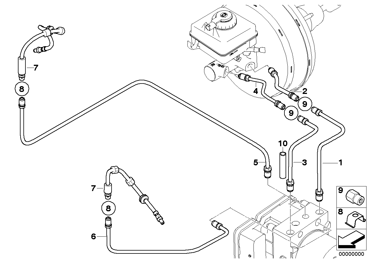 BMW 34322283841 Brake Circuit Pipe, Rear