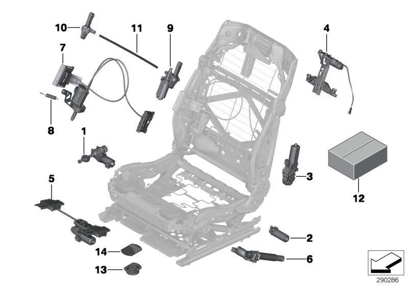 BMW 52107242071 Drive, Longitud. Seat Adjust., Comfort Seat