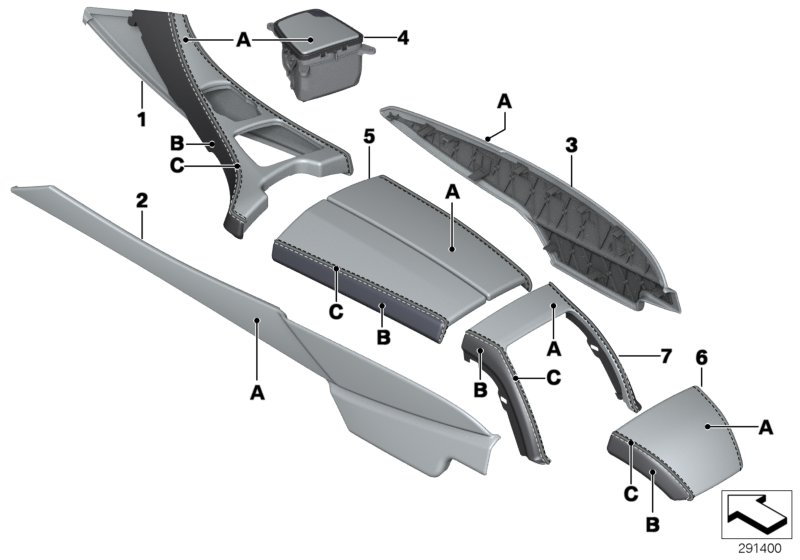 BMW 51167979235 Side Clip, Leather