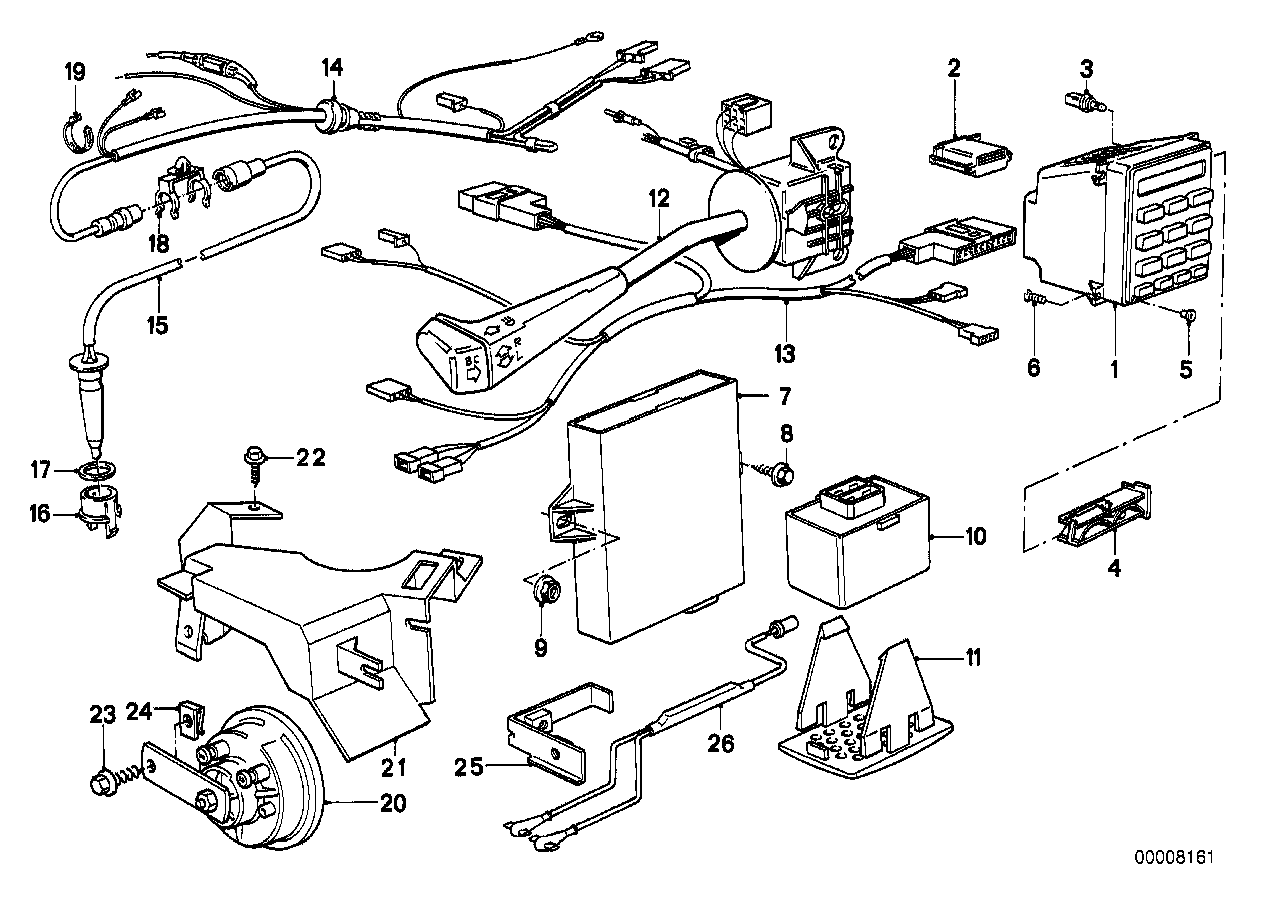 BMW 61121386982 Wiring Theft Alarm/Bordcomputer