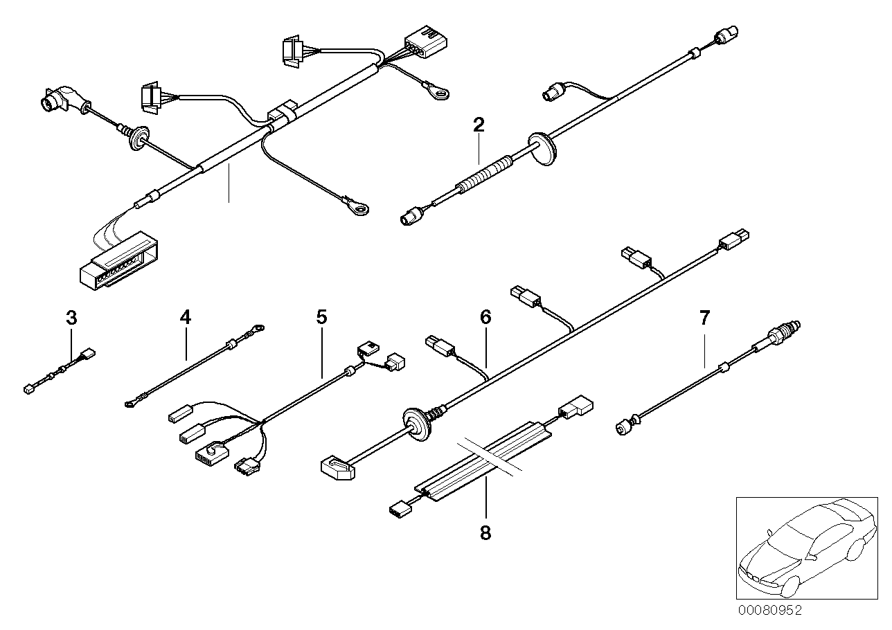 BMW 61128371988 Connection Cable, Key Button, Rear Window