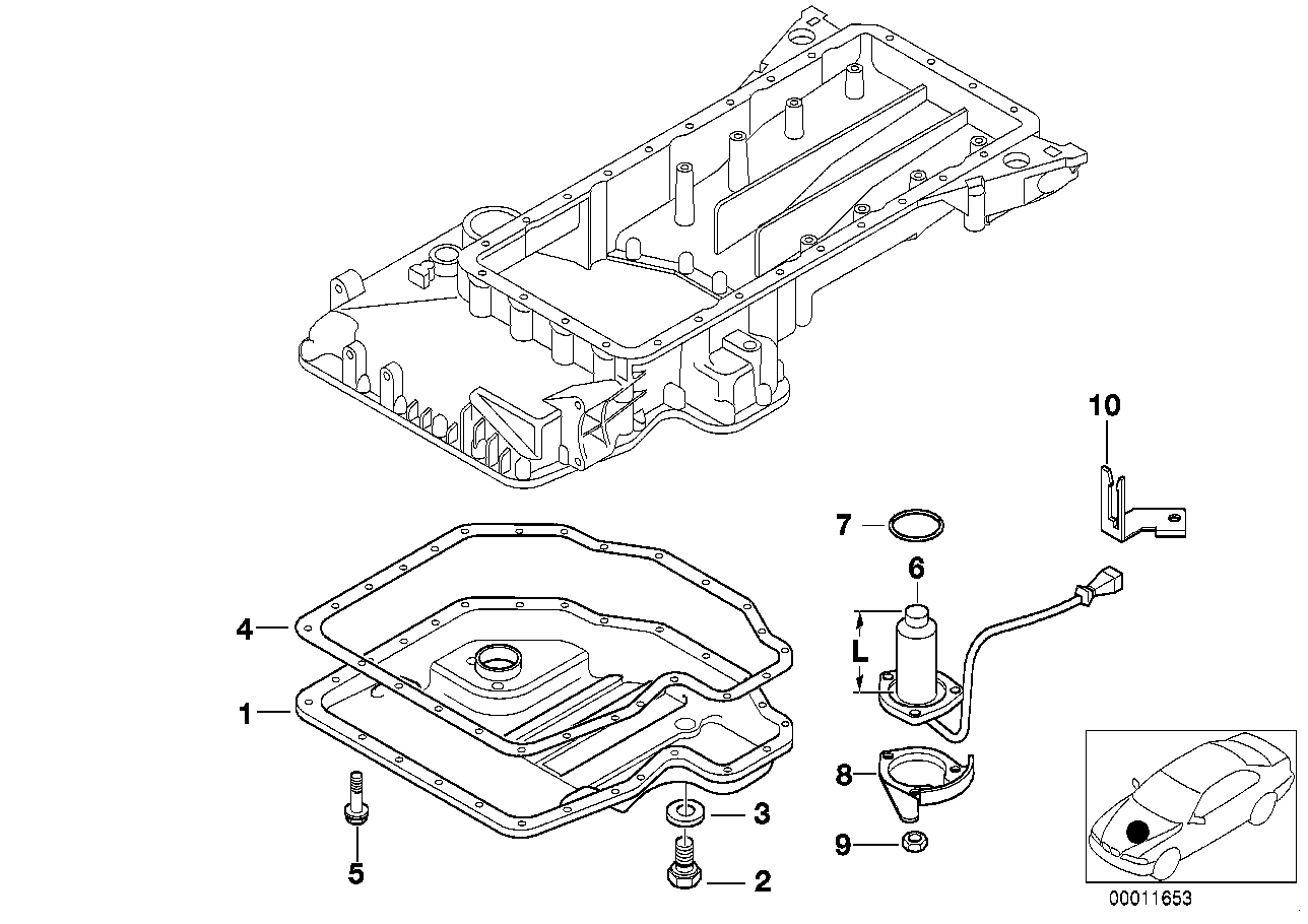 BMW 12611729696 Covering Plate