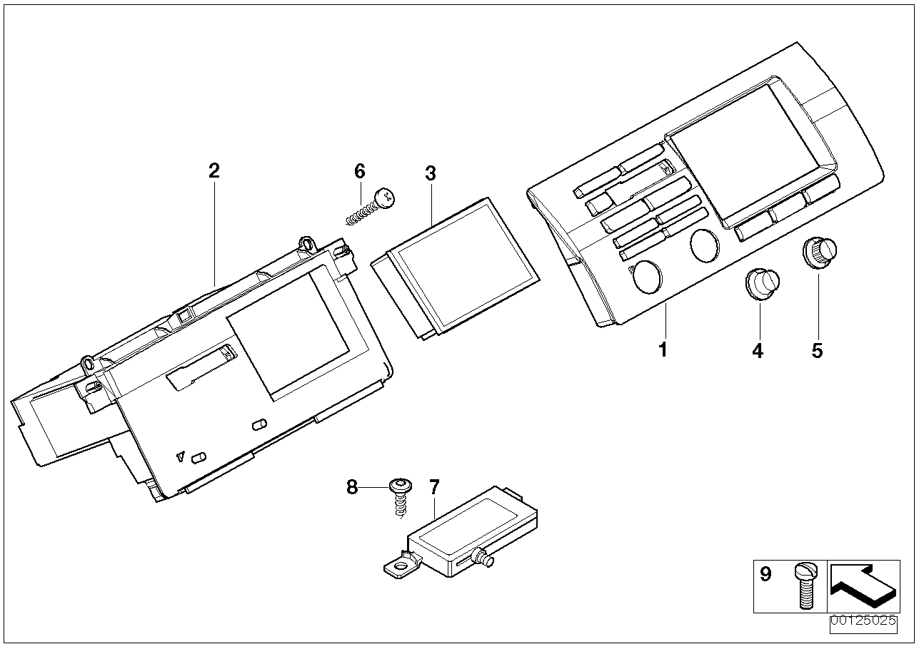 BMW 65528384683 Rotary Knob On-Board Monitor, Menu