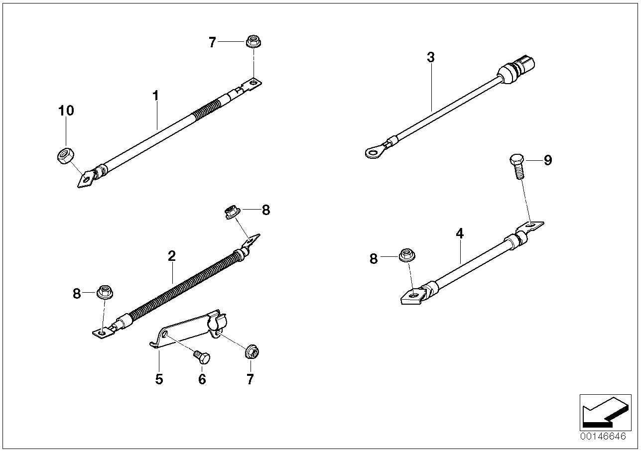 BMW 12427796127 Cable Starter-Base B