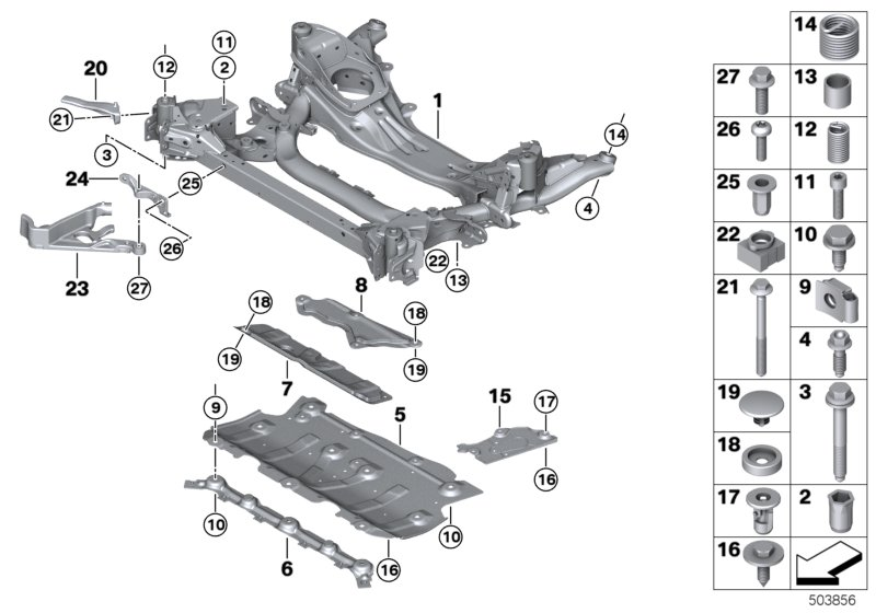 BMW 07146887195 CLIP, BOTTOM PART