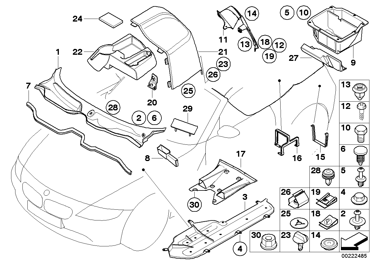 BMW 51717036662 Bracket For Information Label