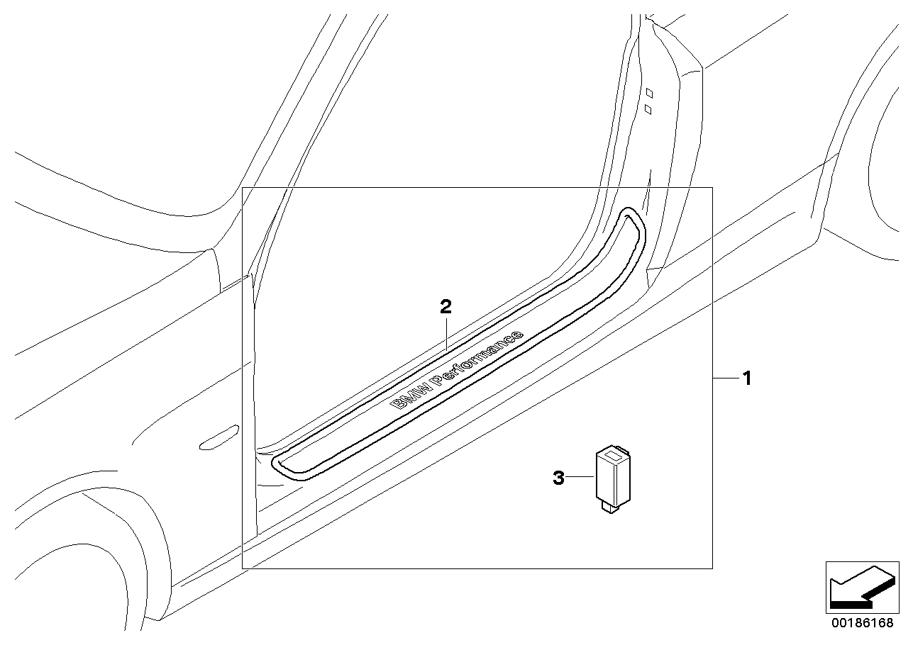 BMW 51472151846 Illuminated Door Sill Strip Retrofit Kit