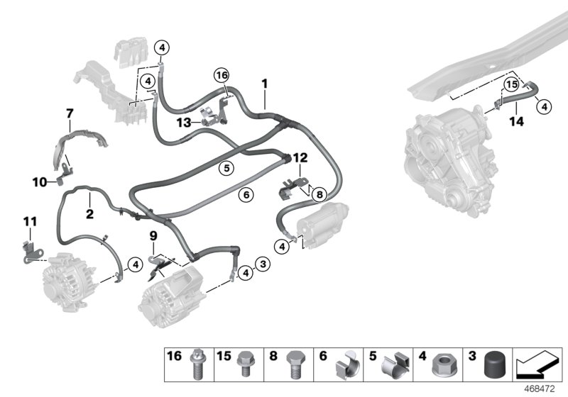 BMW 12428655039 WIRING DUCT