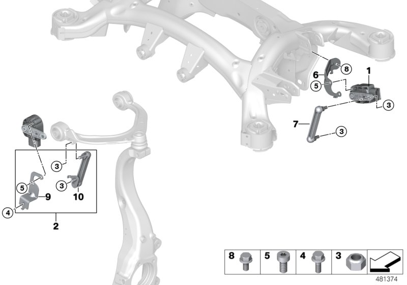 BMW 37146883038 Bracket, Level Sensor, Right