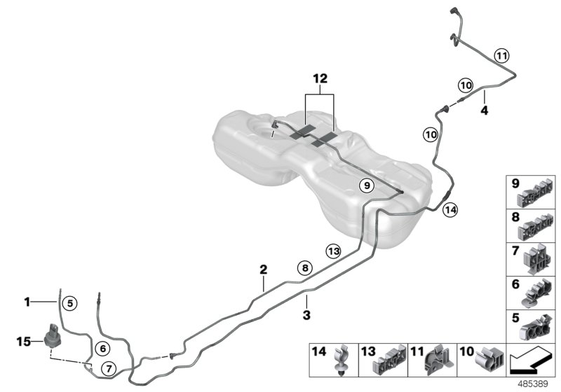 BMW 16137356599 Scavenging Line Rear