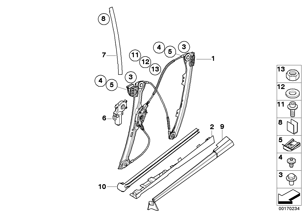 BMW 51377905423 Outer Weatherstrip, Left