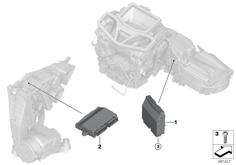 BMW 64119442984 CONTROL UNIT AIR CONDITIONIN