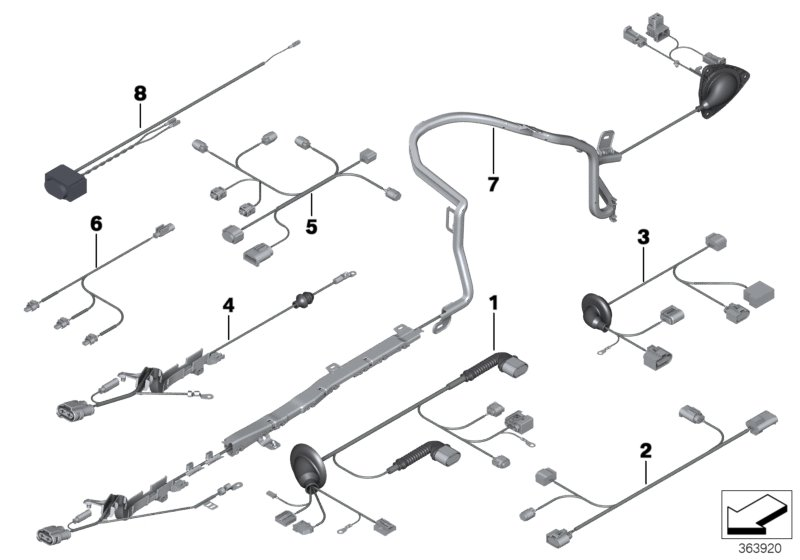 BMW 61129248029 Cable Set, Electronic Active Steering