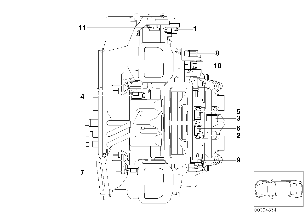 BMW 64116911820 Positioning Drive, Vent. Flap/Defrost