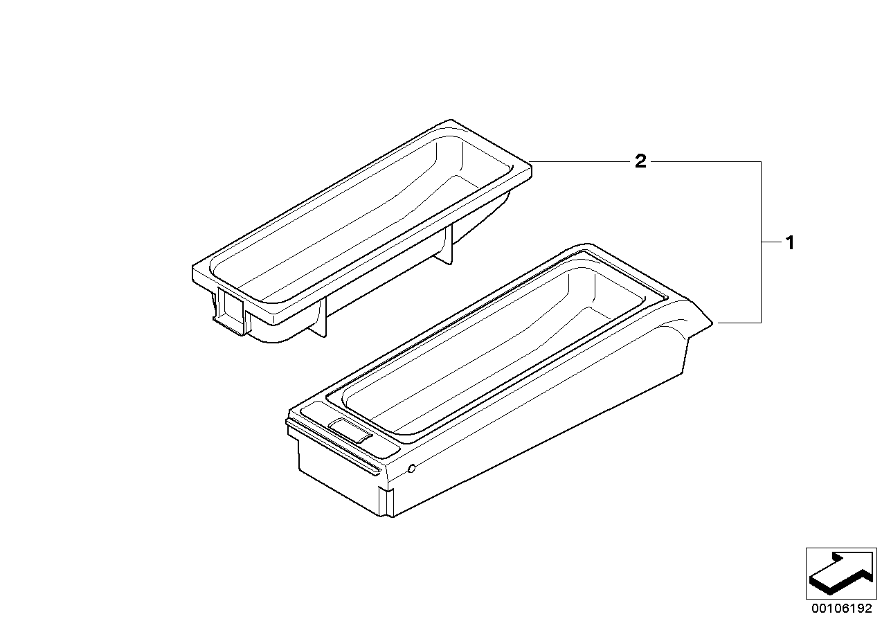 BMW 84216924064 ODDMENTS TRAY, TELEPHONE