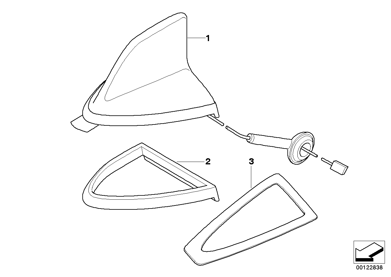 BMW 84500146775 Gasket, Telephone Antenna Multi-Band