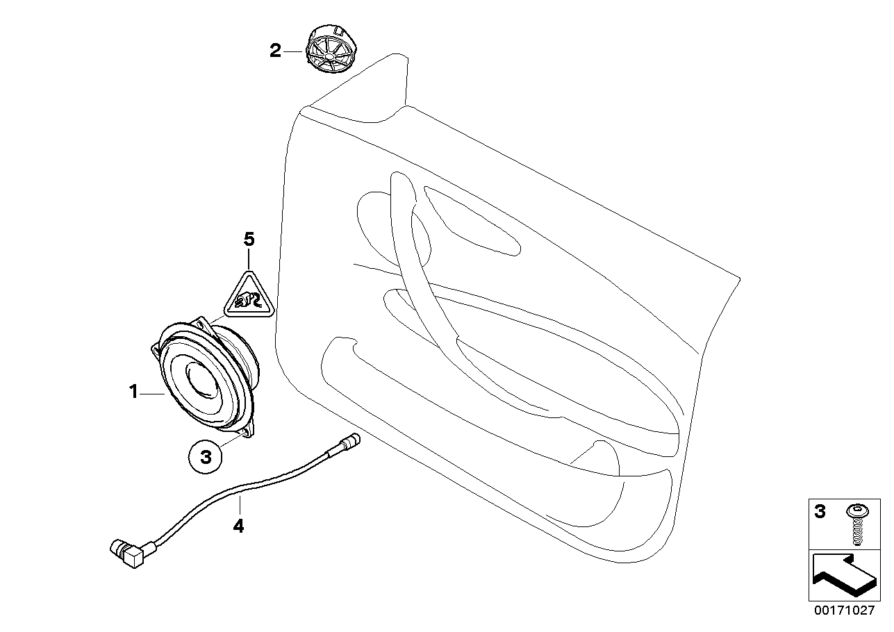 BMW 65136954298 Adapter Lead, Medium-Range Loudspeakers