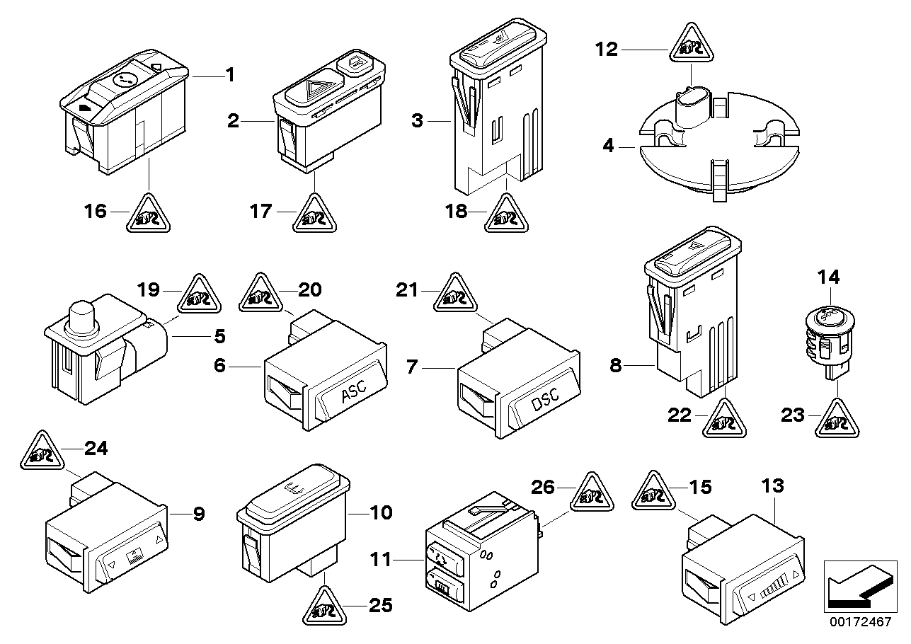 BMW 61138364827 Lock