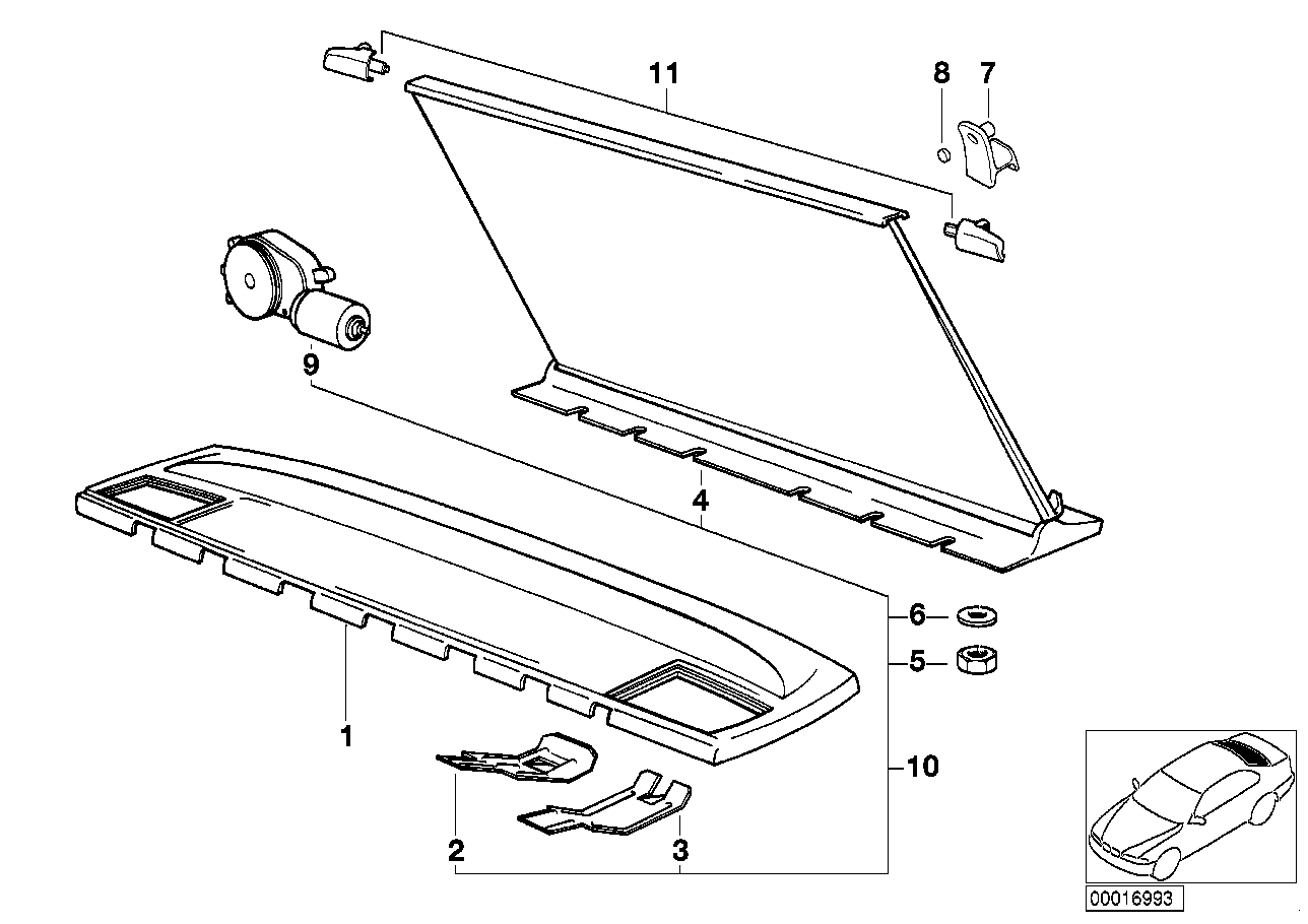 BMW 51468137885 Rear Window Shelf