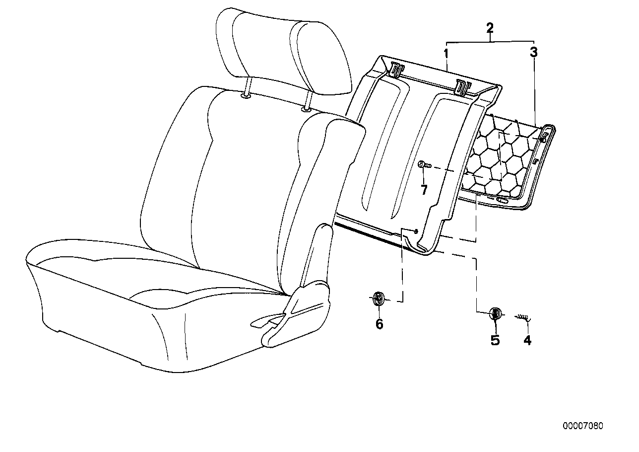 BMW 51411940498 Countersunk Screw