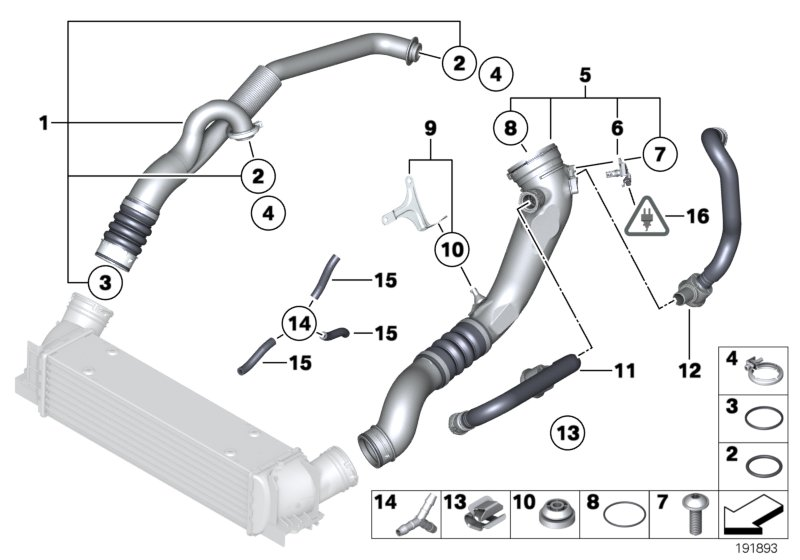 BMW 11657577231 Pipe, Recirculated Air