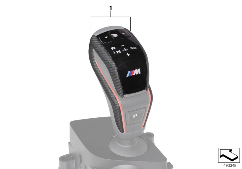 61312455281 BMW Set Of Trims Gear Selector Switch Knob