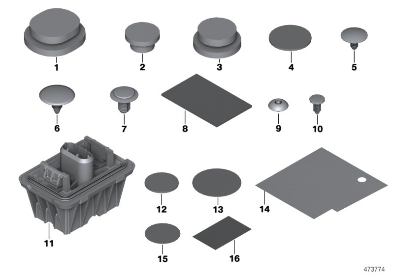 BMW 07149350593 ADHESIVE PAD