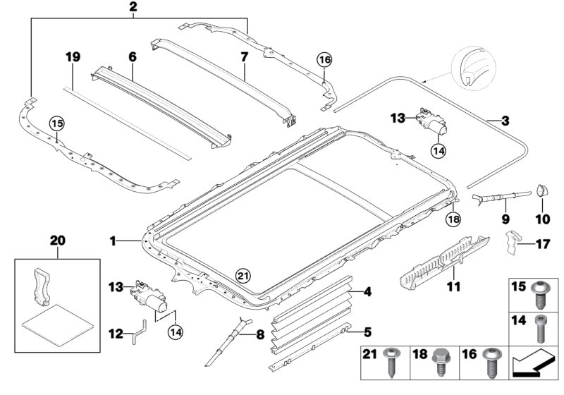 BMW 54137181349 Felt Strip