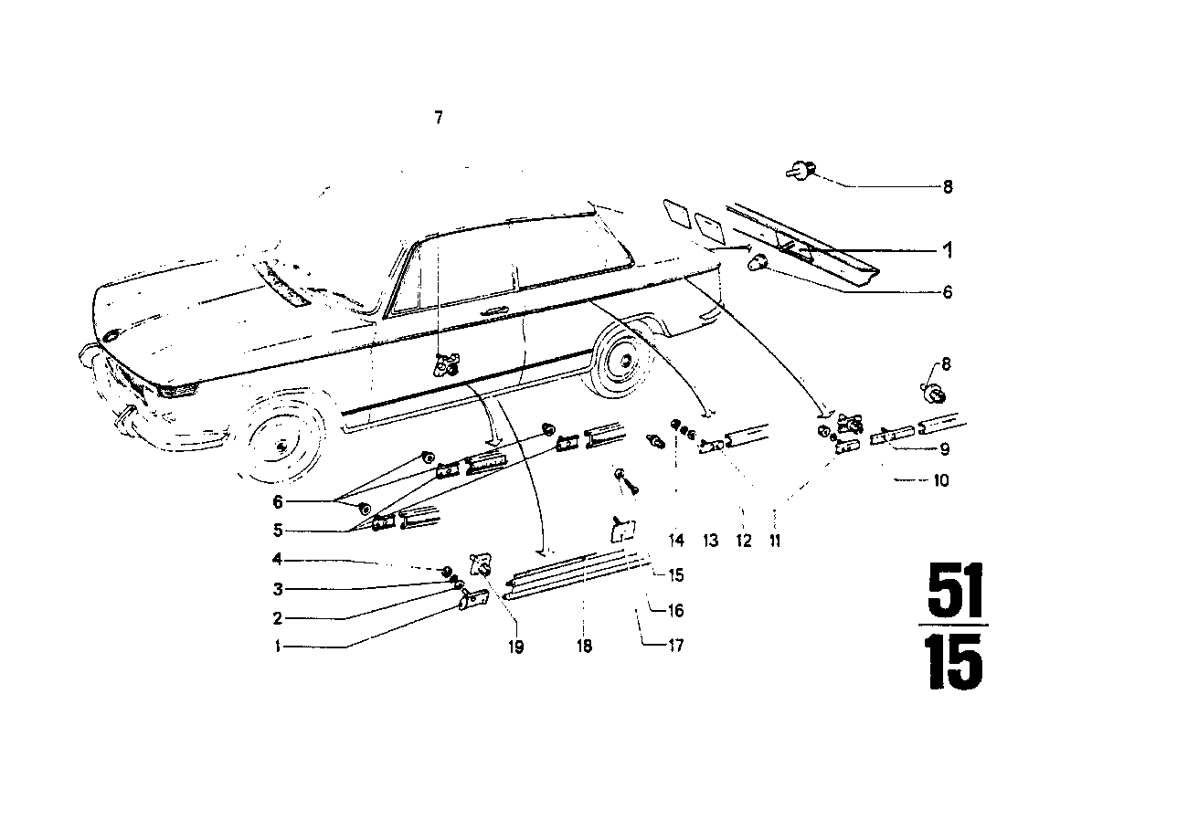 BMW 51131829651 Clip