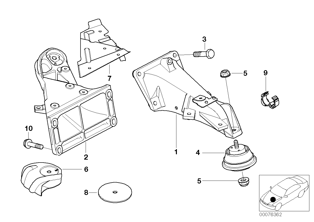 BMW 12512248683 Cable Clip