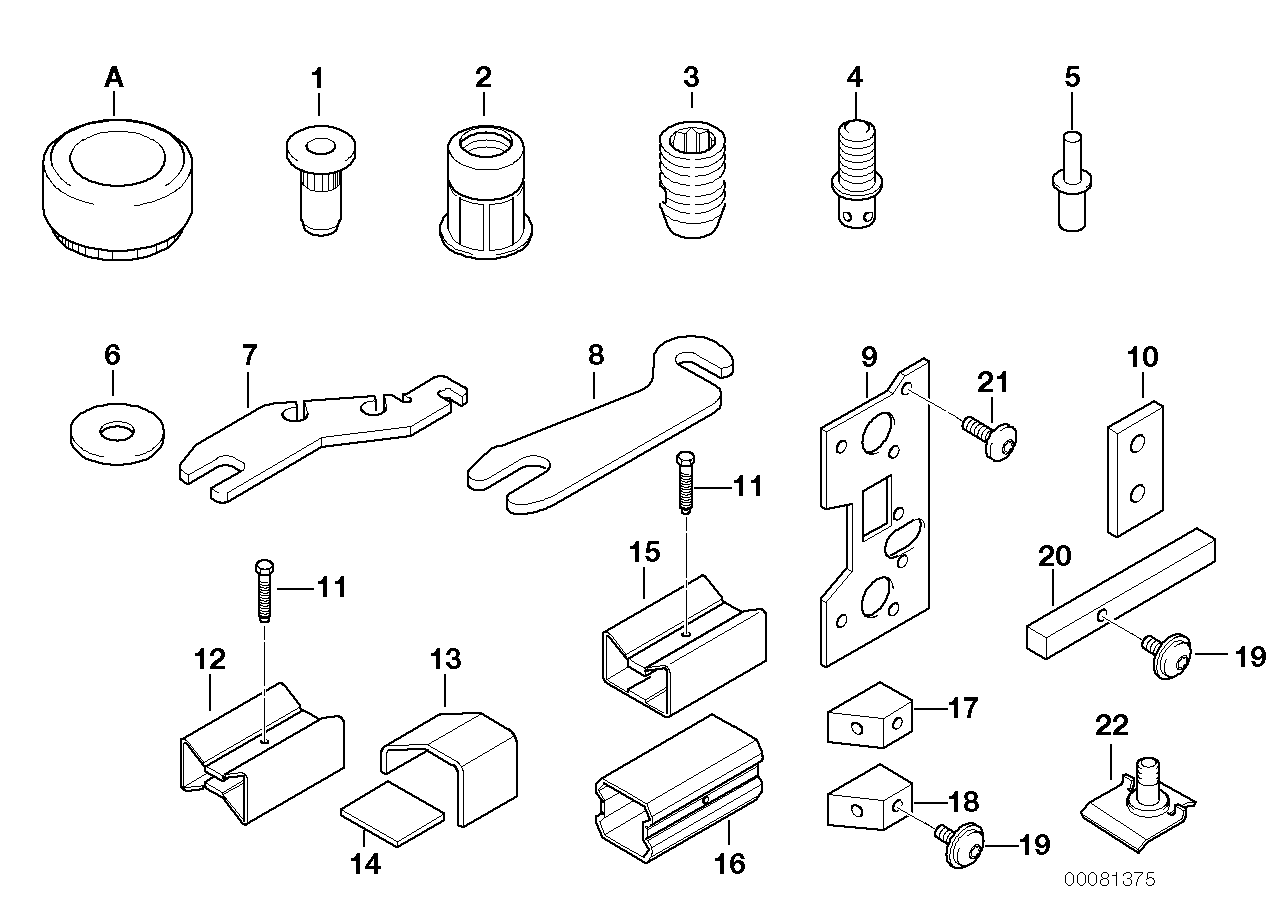 BMW 41007029668 Clip Nut