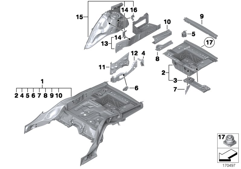 BMW 41147204102 BRACKET, ACTIVATED CHARCOAL