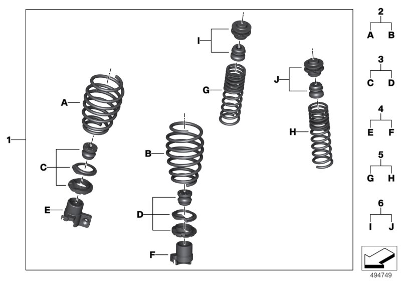 BMW 33502463689 REPAIR KIT, REAR