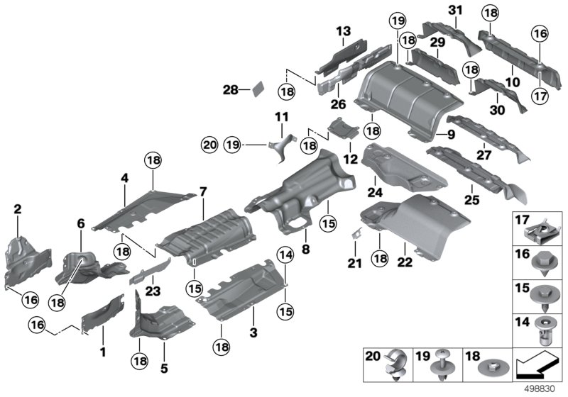 BMW 51488054283 Heat Insulation, Tunnel