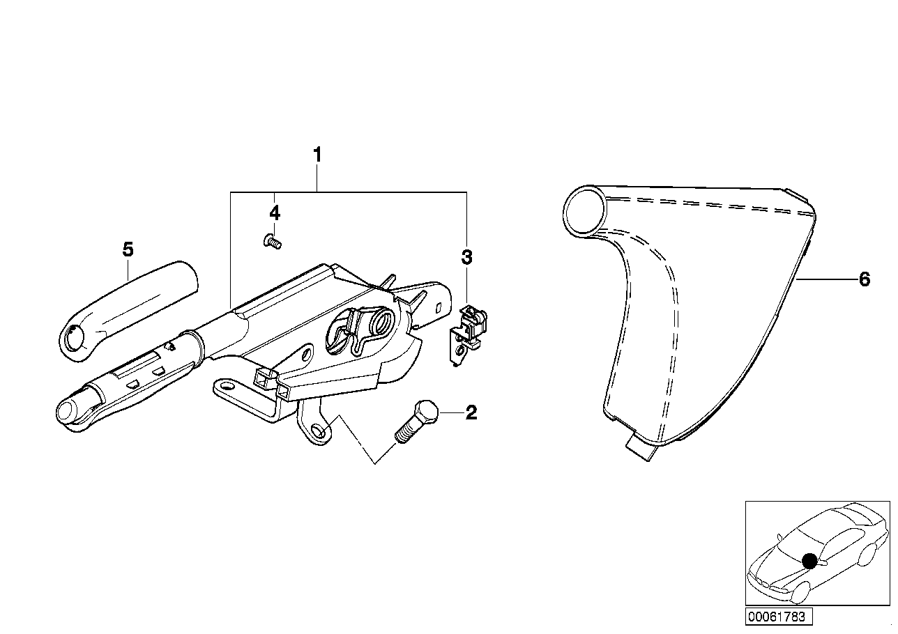 BMW 34412499101 Ring For Handbrake Lever