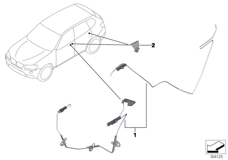 BMW 63177252537 Door Handle Lighting, Left