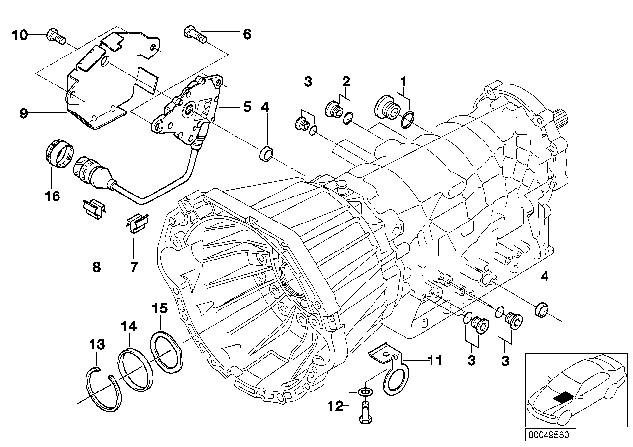 BMW 24007571205 Screw Plug With Gasket Ring