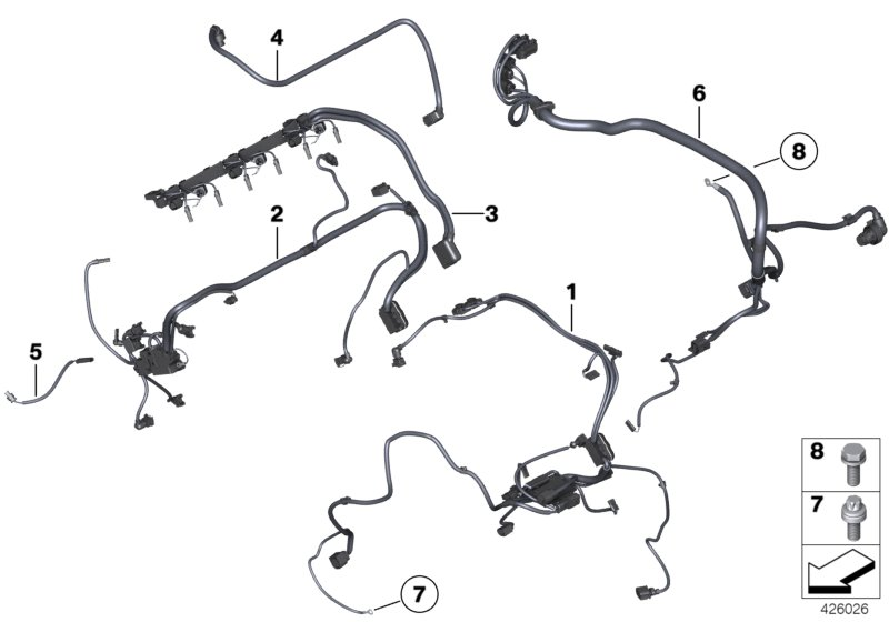 BMW 12518661540 Wiring.Harness,Motor,Sensorsystem,Module 1