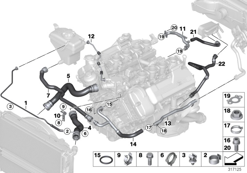 BMW 11537838955 Pipe, Heater Return-Hose Connection
