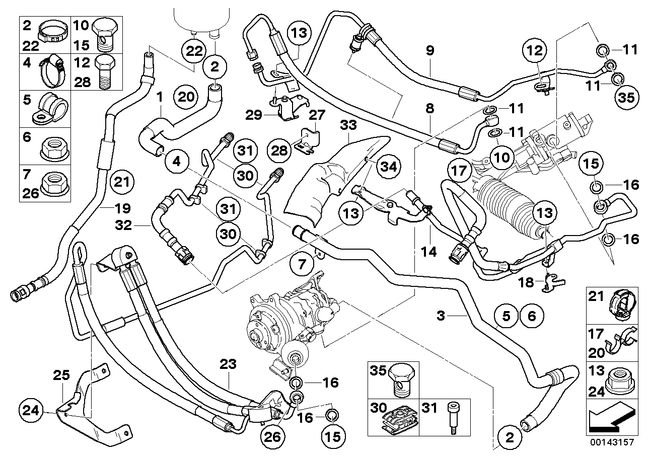 BMW 32416756132 Pipe Support