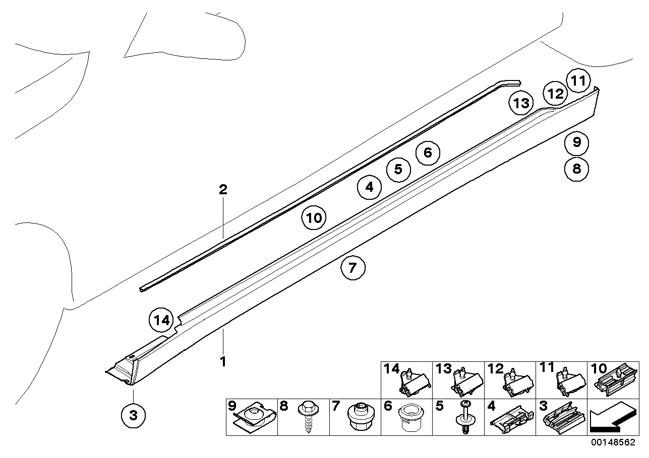 BMW 51117160450 Clip