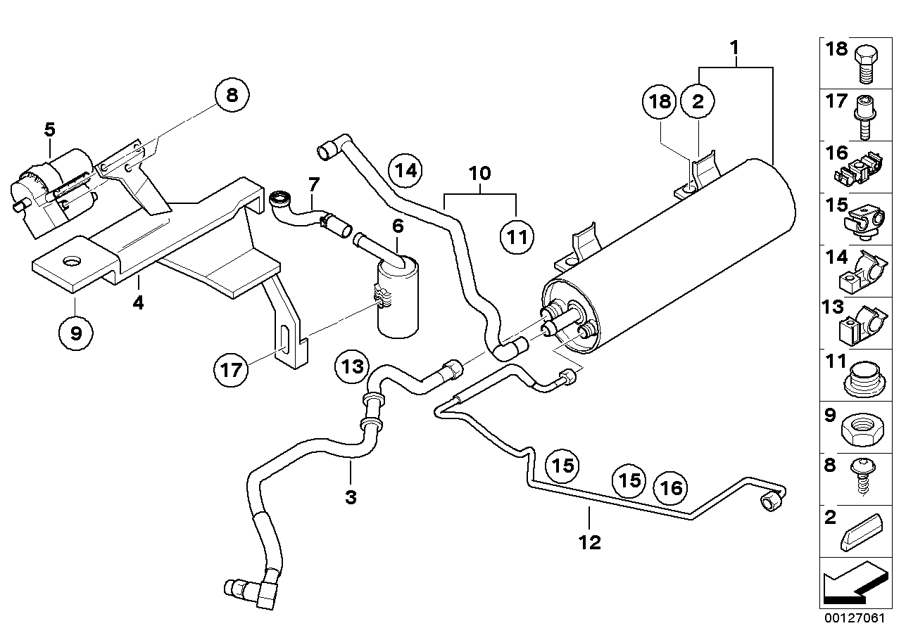 BMW 16116757508 Vent Pipe, Dust Filter