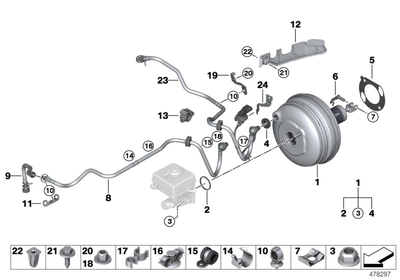 BMW 11667577553 Pipe Clip