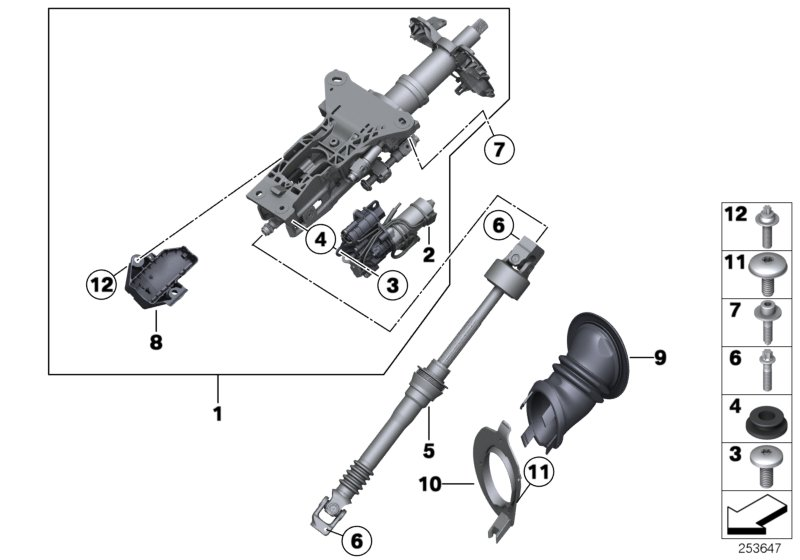 BMW 32306786922 Steering Olumn Lock