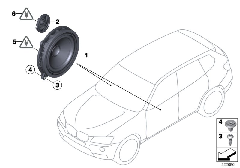 BMW 65139209184 Loudspeaker Hifi, Mid-Range