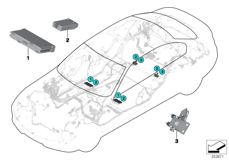 BMW 61359249125 Holder, Seat Module, Rear Passenger. Compartment.