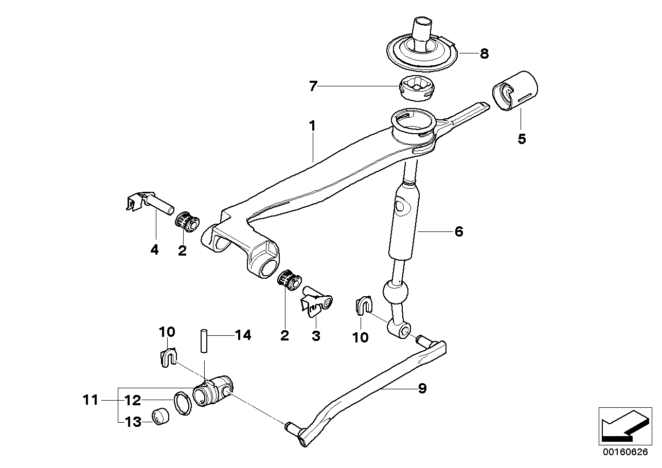 BMW 25117563937 Selector Rod